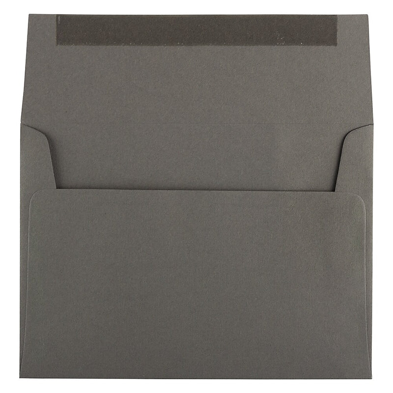 JAM Paper A7 Invitation Envelope 5 1/4" x 7 1/4", Dark Grey, 100/Pack (36396434d)