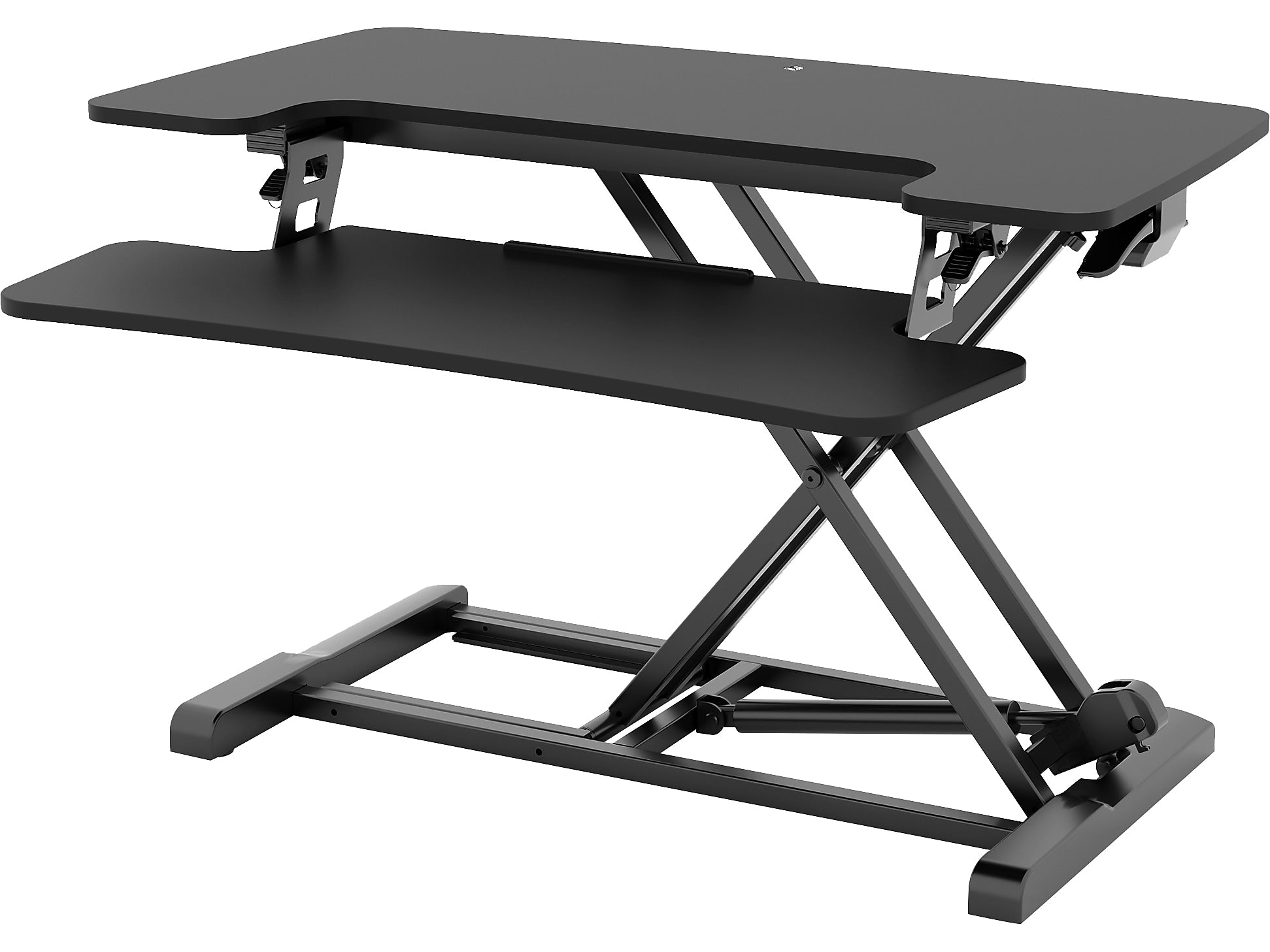FlexiSpot M7 Series 32"W Manual Rectangular Adjustable Standing Desk Converter, Black (M7-E-32B)