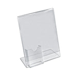 Azar Sign Holder, 8.5" x 11", Vertical, Table Top, Clear, Acrylic, 10/Pack (252055)