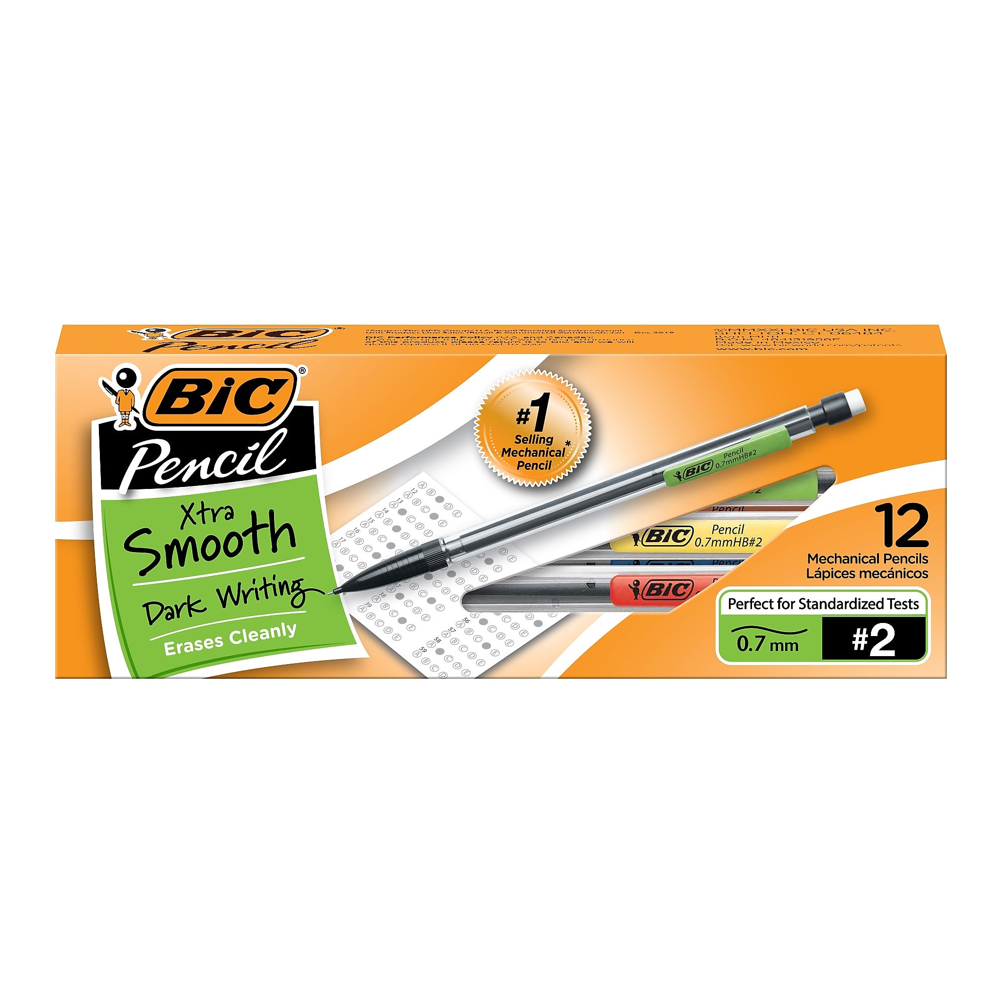 BIC Xtra Smooth Mechanical Pencils, 0.7mm, #2 Medium Lead, Dozen (90085/MP11)