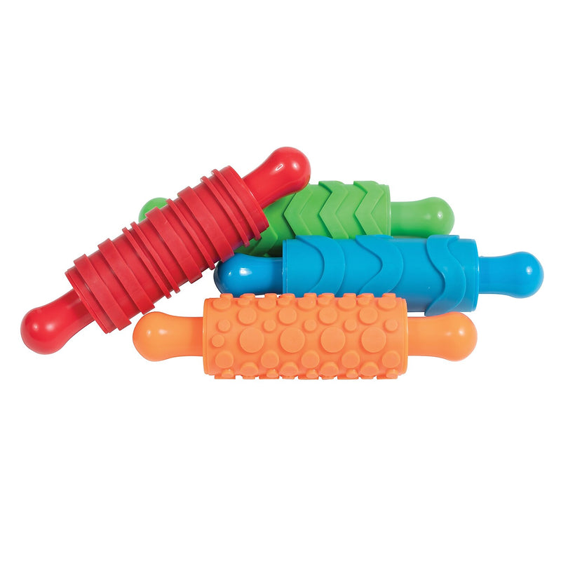 Ready2Learn Paint & Clay Texture Rollers, Assorted Colors, 4/Set (CE-6665)