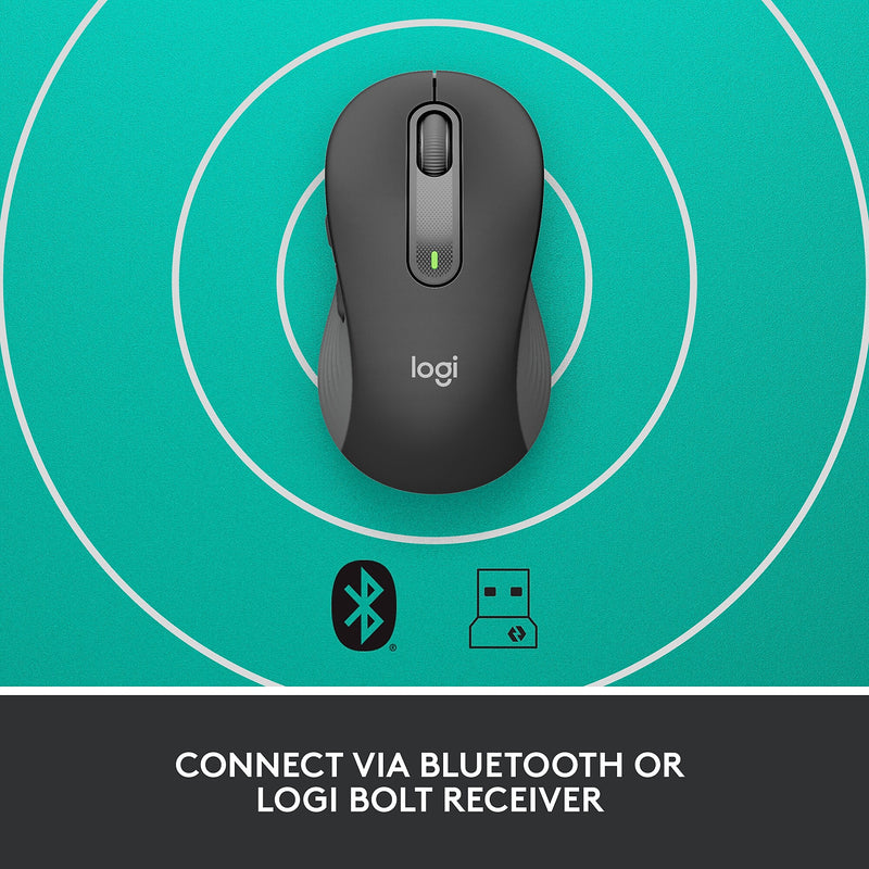Logitech Signature M650 for Business Wireless Optical USB Mouse, Graphite (910-006272)