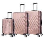 TUCCI 3-Piece Hardside Spinner Carry-On Luggage Set, TSA Checkpoint Friendly, Rose Gold (S0567-03PC-RGD)