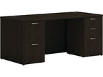 HON Mod 66"W Double-Pedestal Desk, Java Oak (HLPLDS66PSJA1)