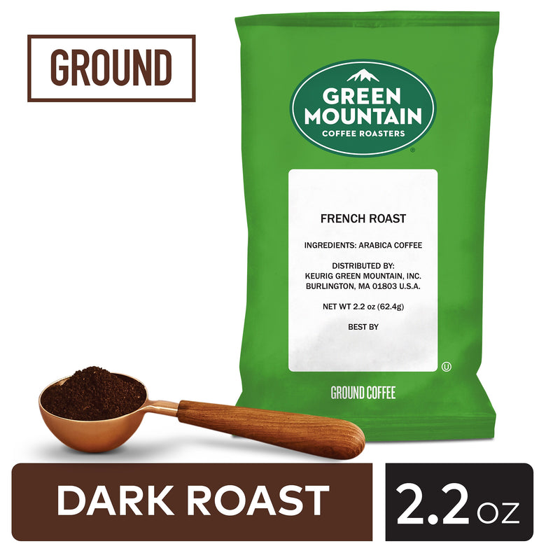Green Mountain French Roast Ground Coffee Packs, Dark Roast, 50/Carton (4441)