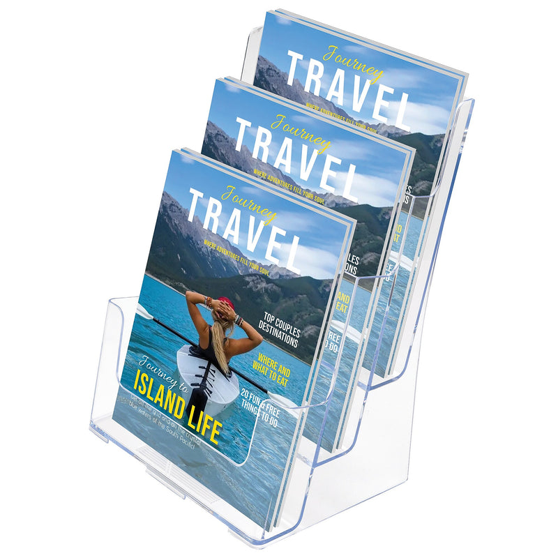 Staples® Literature Holder for Magazines, 8.25" x 11.7", Clear Plastic (77301)
