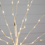 Nearly Natural 2-ft Pre-Lit Artificial White Birch Tree with 60 Warm White LED Lights (T4906)