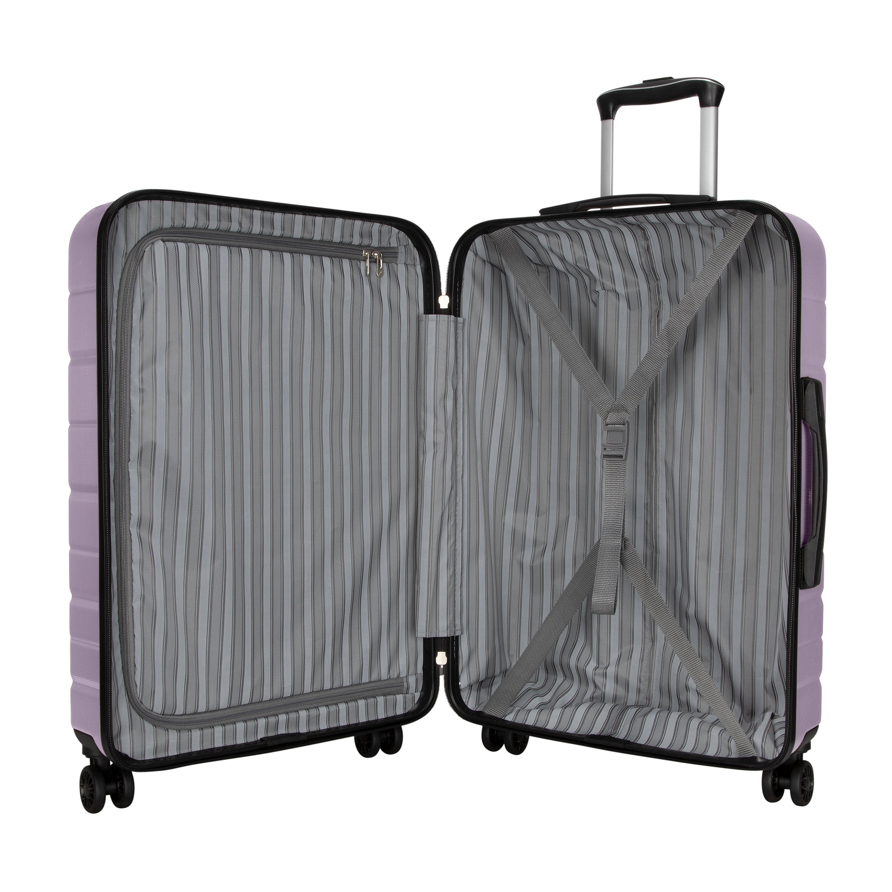 Skyway Luggage Epic 2.0 24" Hardside  Suitcase, 8-Wheeled Spinner, Silver Lilac (780-24"536-4VP)