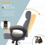 Click365 Classic Ergonomic Bonded Leather Swivel Executive Chair, Gray (CCHR10022D)