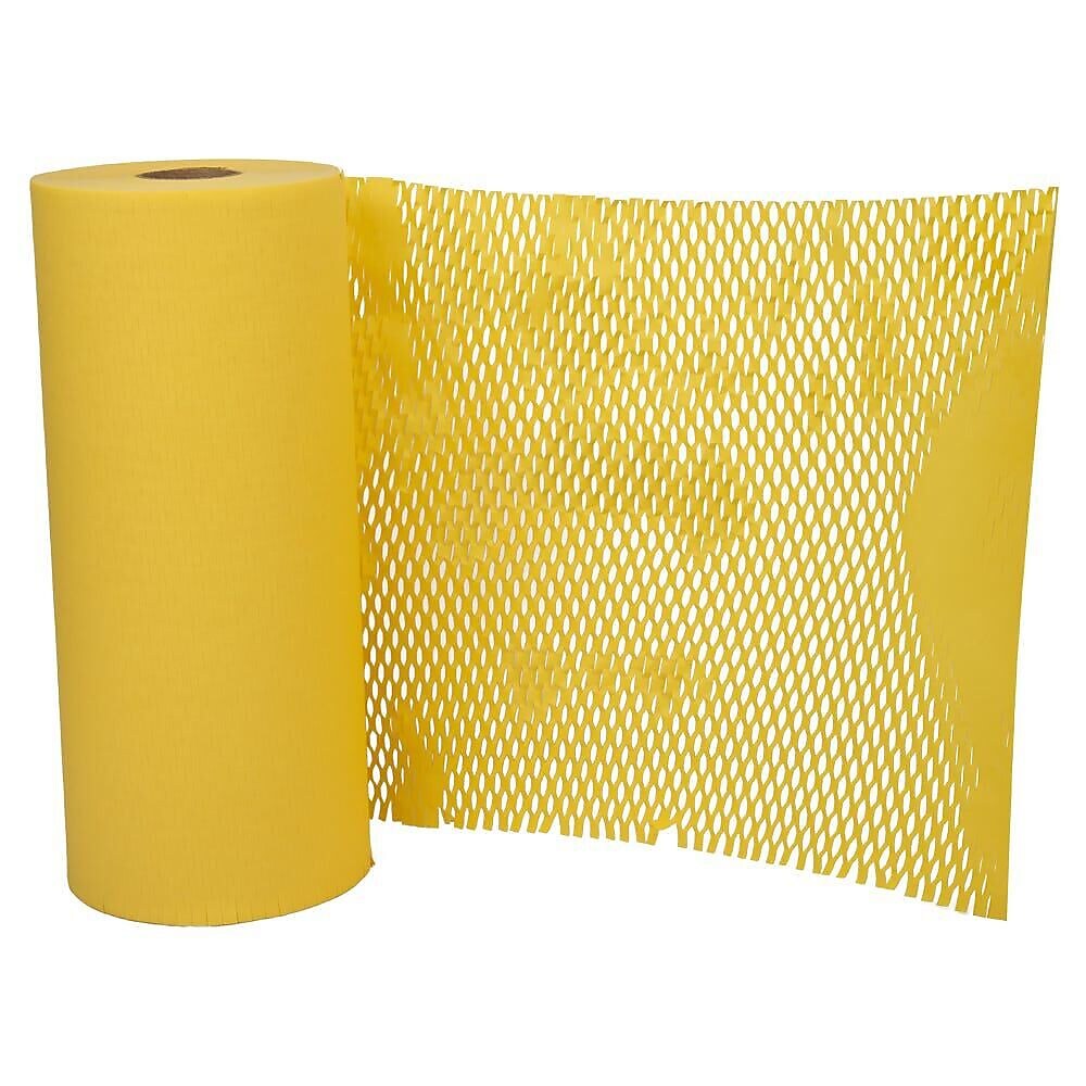 Honeycomb Packing Paper Roll, Lemon Yellow, 12" x 328' (PP10001YE)