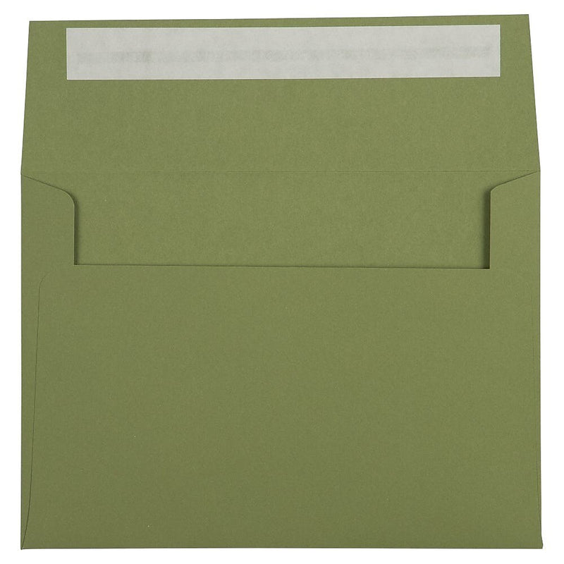 LUX Self Seal A7 Invitation Envelope 5 1/4" x 7 1/4", Avocado Green, 50/Pack (EX4880-27-50)