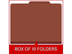 Medical Arts Press Pressboard Classification Folder, 2 Dividers, 2" Expansion, Letter Size, Red, 10/Box (DV-T42-26-3RED)