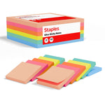 Staples Ultra Sticky Notes, 3" x 3", Golden Hour Collection, 100 Sheets/Pad, 24 Pads/Pack (ST62885)