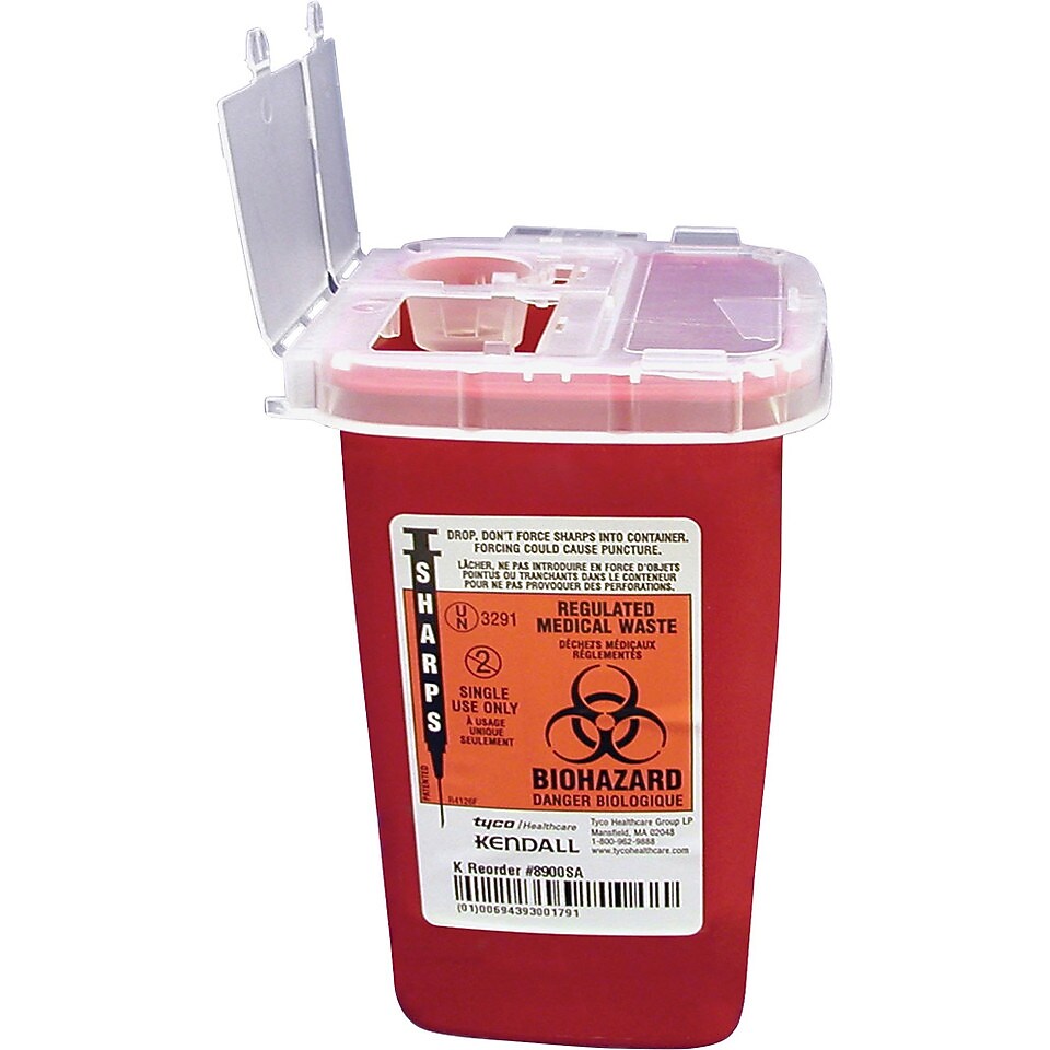 Sharps 1 Quart Sharps Container Flip Top