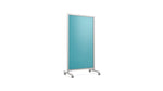 Ghent EZ Glass Mobile Dry-Erase Whiteboard, Aluminum Frame, 75"H x 38"W (EZ1NA7538BE)