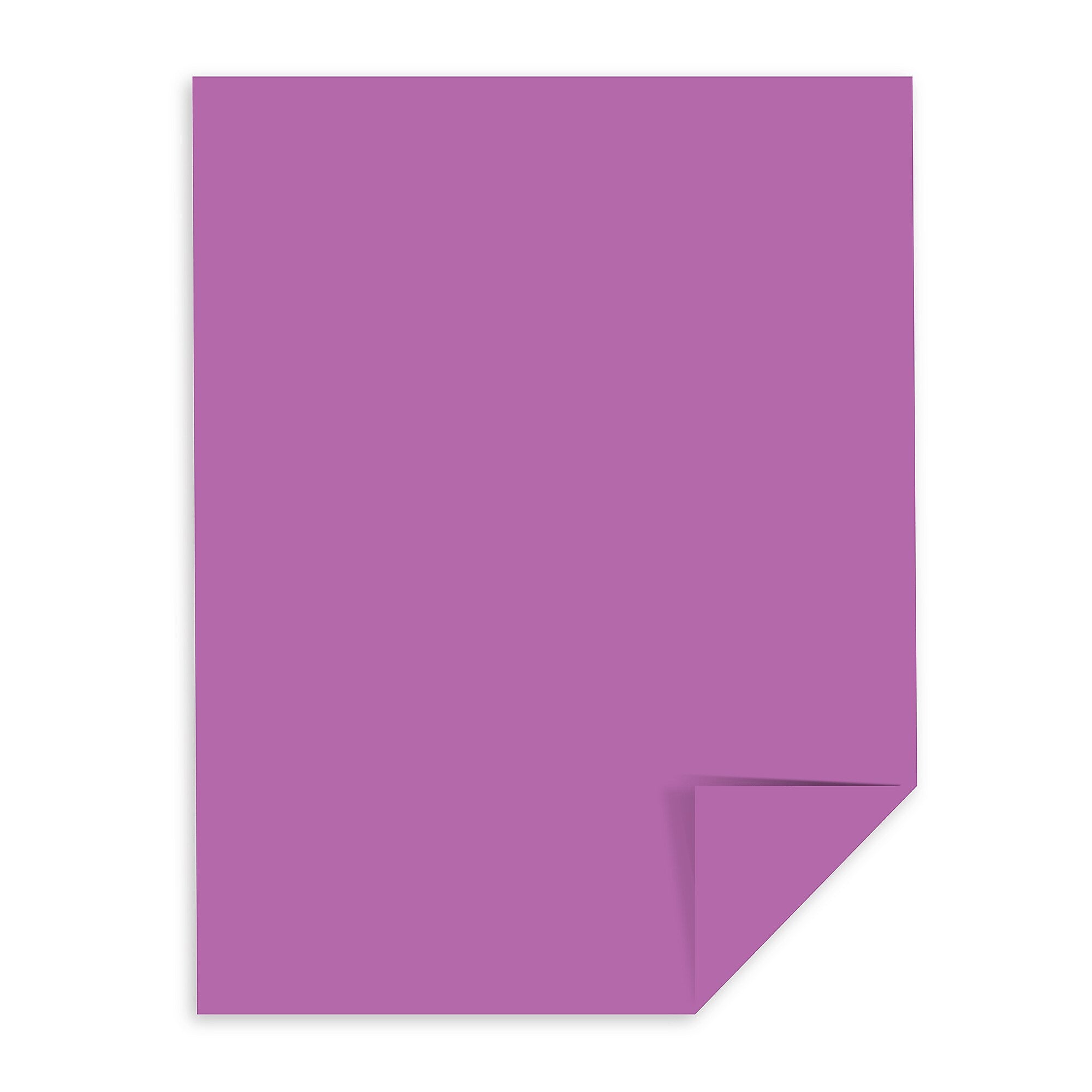 Astrobrights 8.5" x 11" Color Multipurpose Paper, 24 lbs., Planetary Purple, 500 Sheets/Ream, 10/Ream (22671/21678CT)