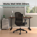 Workplace2.0™ Bedford Ergonomic Fabric/Mesh Swivel Task Chair, Black (UN60991)