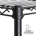 Alera All-Purpose Wire Shelving Starter Kit, 4-Shelf, 60 X 18 X 72, Black Anthracite+