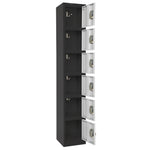 AdirOffice 72" 6-Tier Black and White Storage Locker (ADI629-206-B-W)