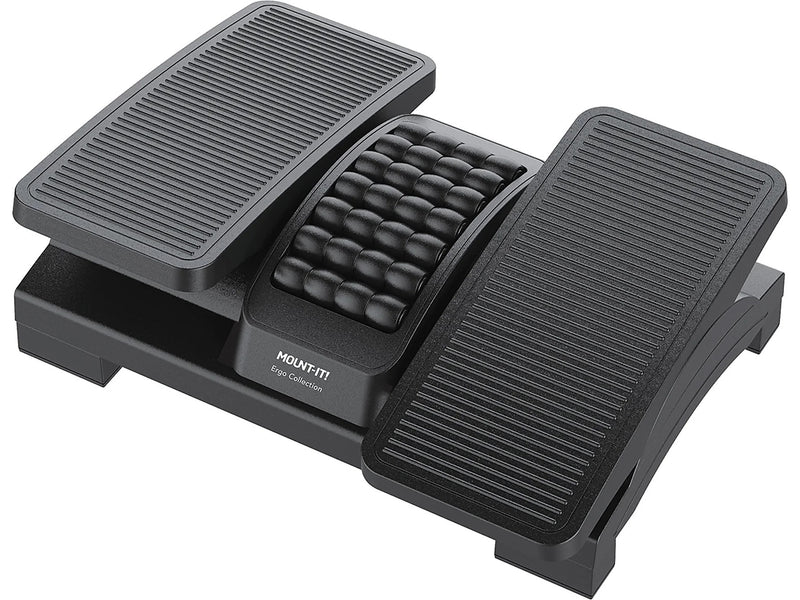 Mount-It! Dual Pedal Ergonomic Footrest, Black (MI-7811)