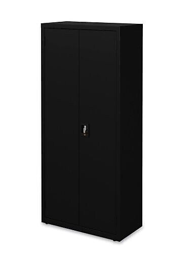 OIF 66"H Steel Storage Cabinet with 3 Shelves, Black (CM6615BK)