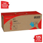 WypAll GeneralClean L10 Cleaning Towels, 12" x 10.5", White, 125 Sheets/Box, 18 Boxes/Carton (05322)