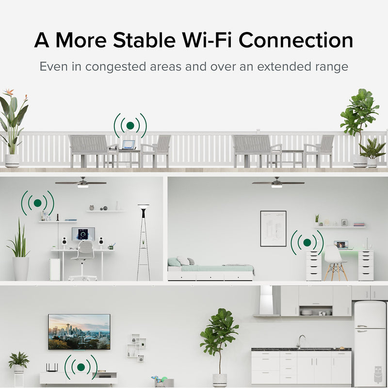 Plugable USB 3.0 Wi-Fi 6 AX1800 Wireless Adapter, Black (USB-WIFIAX)