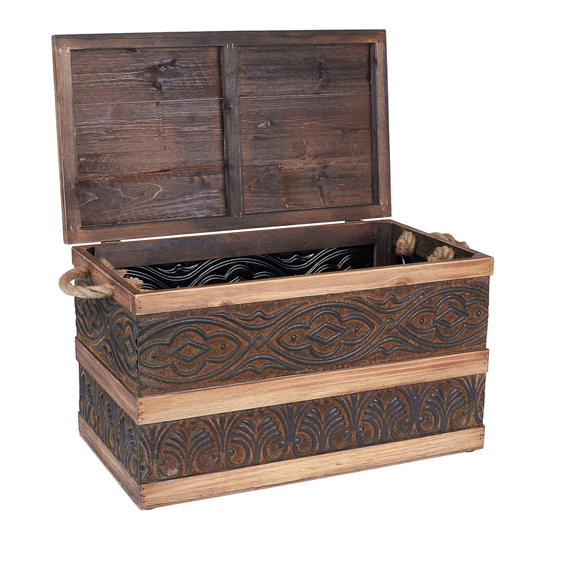 Household Essentials Decorative Wood Chest (9549-1)
