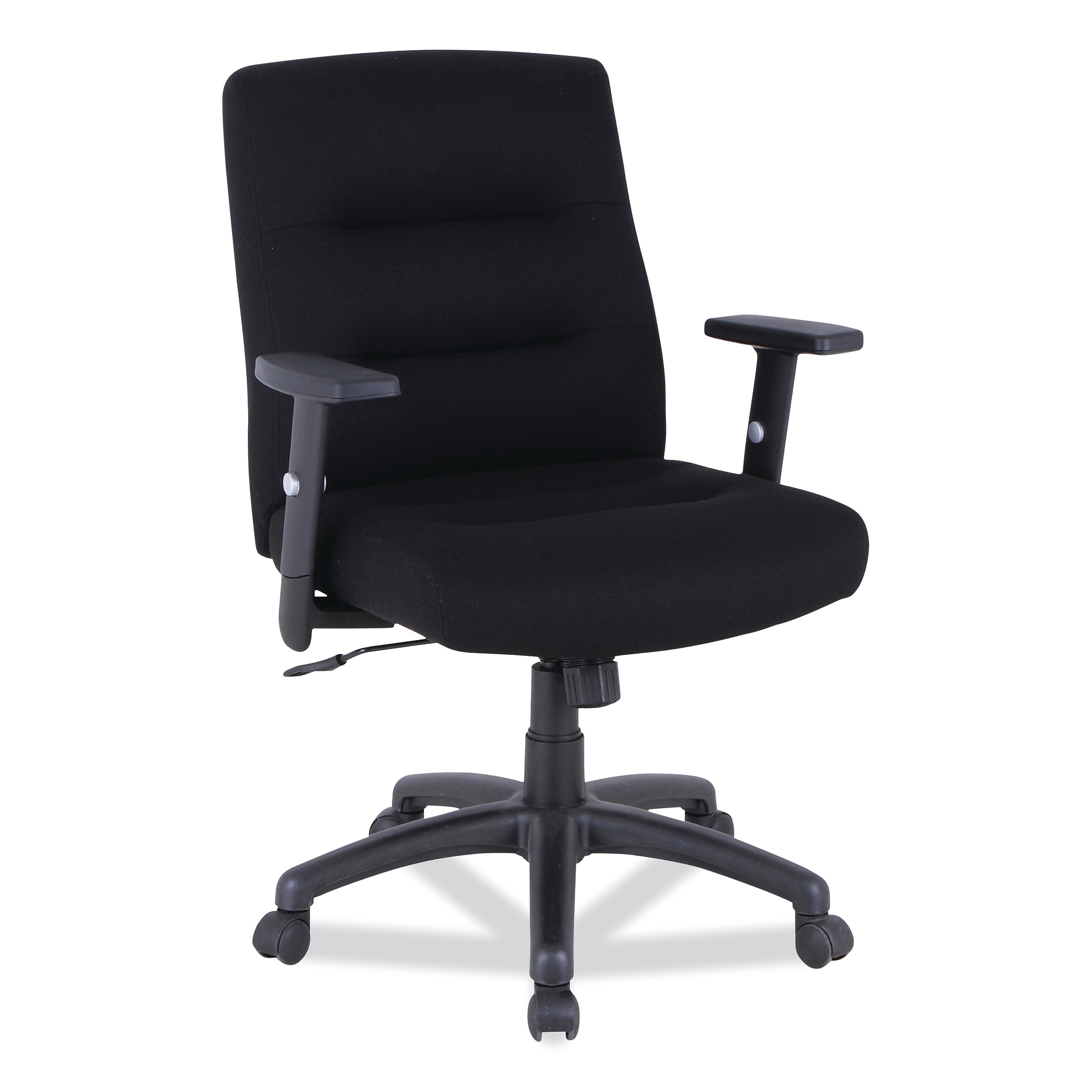 Alera® Kësson Series Height Adjustable Arm Fabric Swivel Computer and Desk Chair, Black (12010-03B )