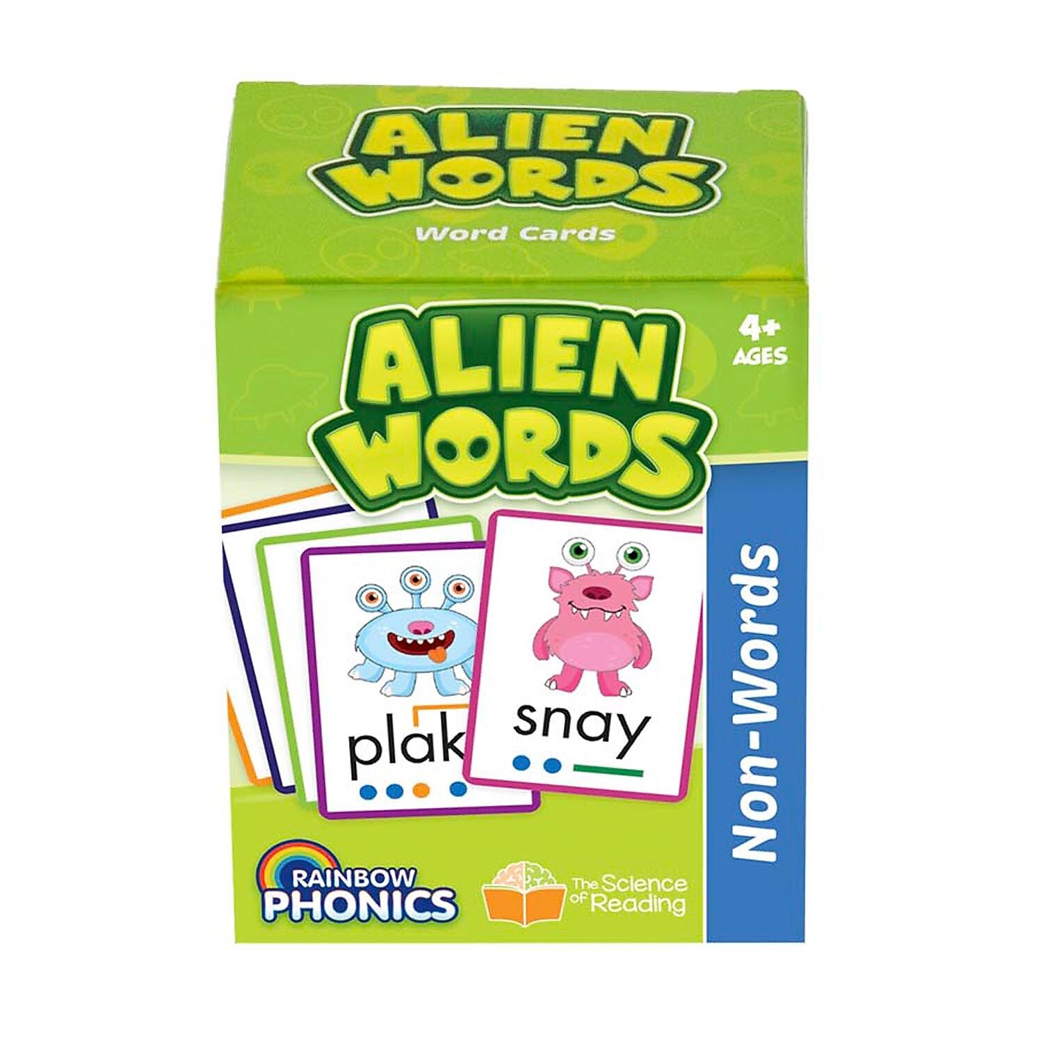 Junior Learning Rainbow Phonics Alien Word Cards, Non-Words, 148/Set (JRLRP109)