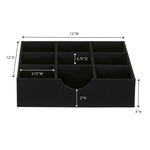 Household Essentials 9-Compartment Drawer Organizers, Black Linen, 2/Pack (7676-1)