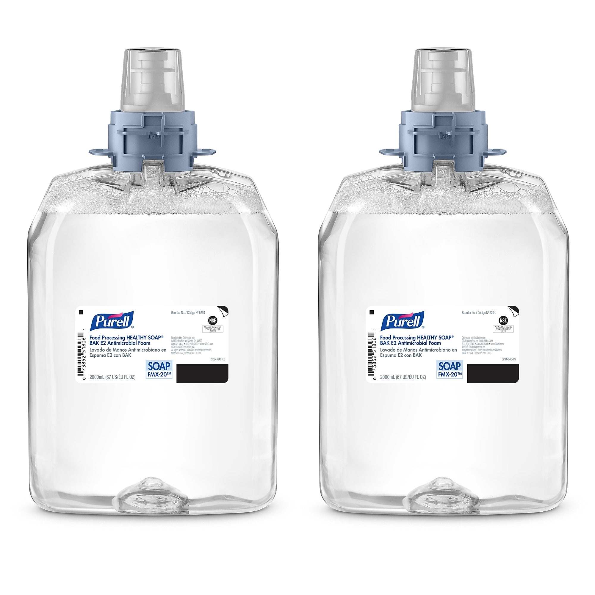 PURELL HEALTHY SOAP Foaming Hand Soap Refill for FMX 20 Dispenser, 2000 ml., 2/Carton (5294-02)