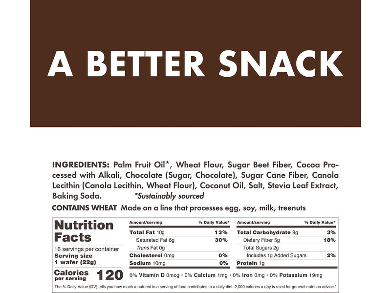 Rip Van Dark Chocolate Wafers, 0.78 oz., 16 Packs/Box (5207)
