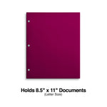 Staples Matte 3-Hole Punched 4-Pocket Paper Presentation Folder, Pink (ST56214-CC)