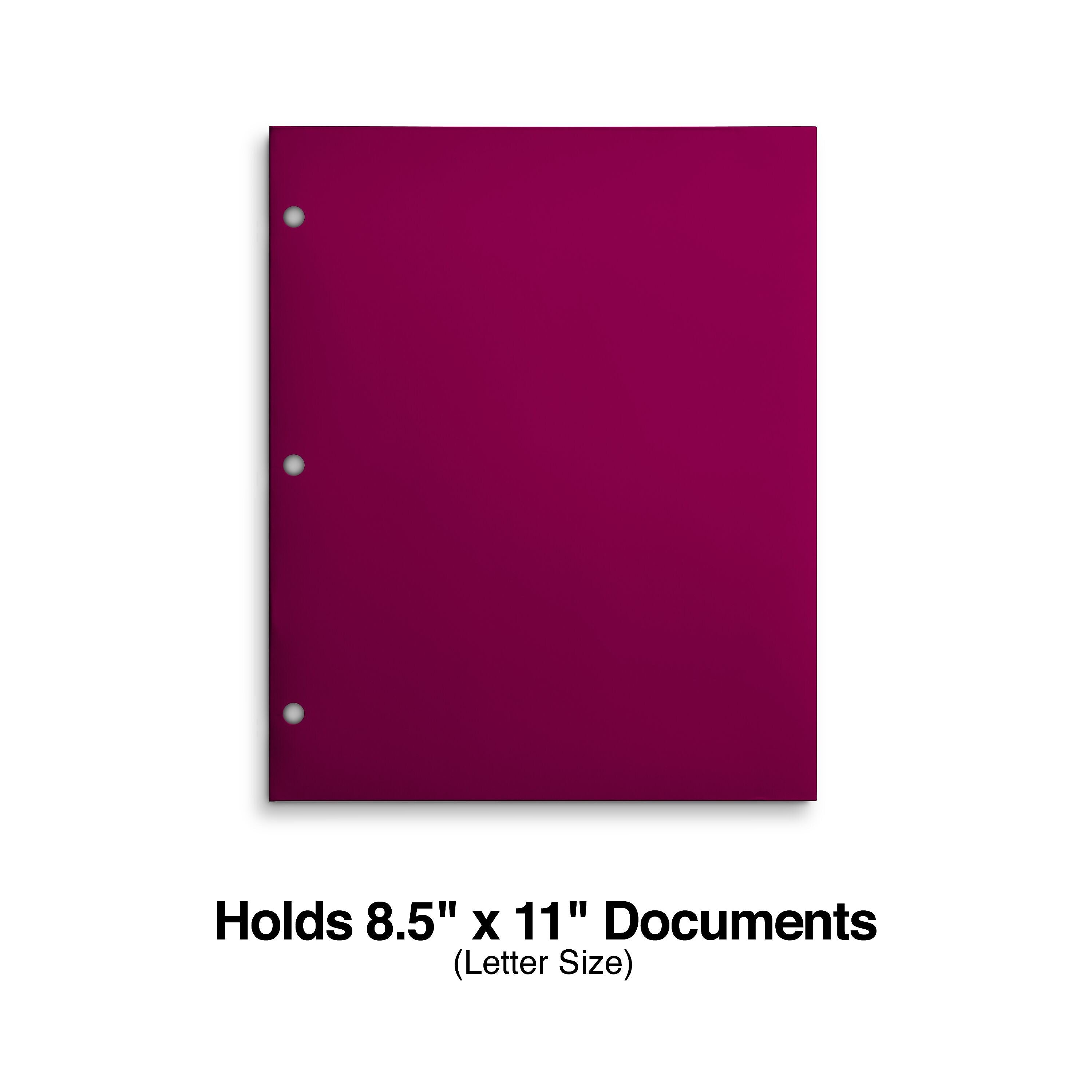 Staples Matte 3-Hole Punched 4-Pocket Paper Presentation Folder, Pink (ST56214-CC)