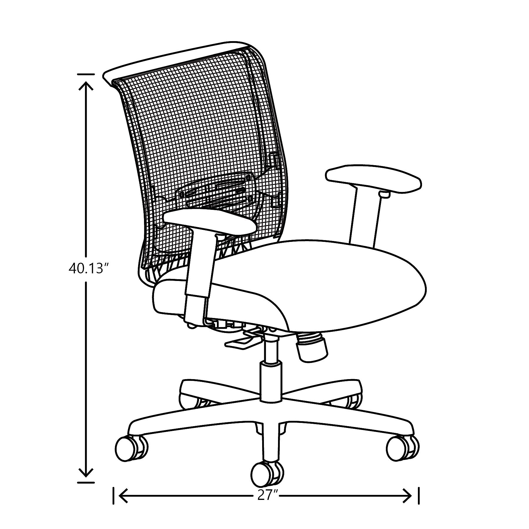 HON Convergence Mesh/Fabric Swivel Task Chair, Charcoal/Black (HCT1MM.Y1.A.H.M.HAML17.AL.SB.T)