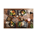 Pactiv Evergreen EarthChoice Vented Microwavable Hinged Lid Container, 3-Compartment Base/Lid, 34 oz, Blk/Clr, Plastic, 132/CT