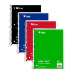 C-Line 5-Subject Subject Notebooks, Wide Ruled, 180 Sheets, Assorted Colors, 3/Bundle (CLI22051-3)