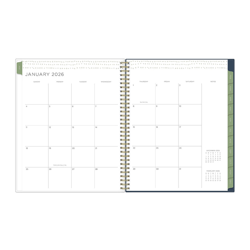 2026 Blue Sky Kelly Ventura Gardens 8.5" x 11" Calendar Year Weekly & Monthly Planner, Plastic Cover, Multicolored (153064)