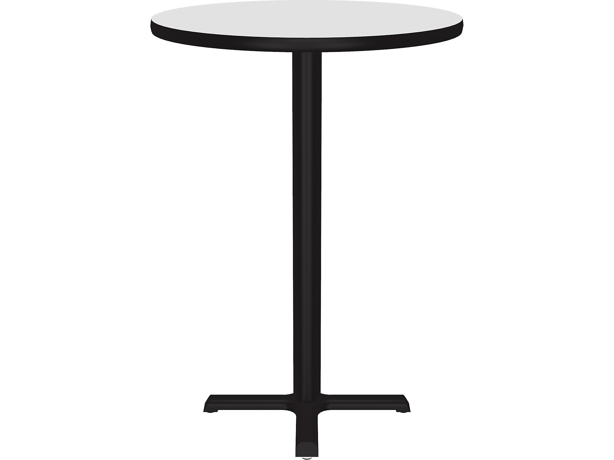 Correll 30" Round Dry-Erase Markerboard Cafe Table, Frosty White/Black (BXB30DER-80)