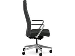 HON Cofi Fabric Swivel Executive Chair, Black/Polished Aluminum (HCFEU.W0.STC.P.H.UR10.CHSTC09.PA)