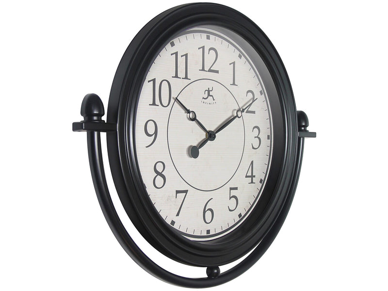 Infinity Instruments Finial Wall Clock, 15.75"Dia. (20308BK-4551)