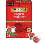 Twinings English Breakfast Decaf Black Tea, Keurig® K-Cup® Pods, 24/Box (TNA85784)
