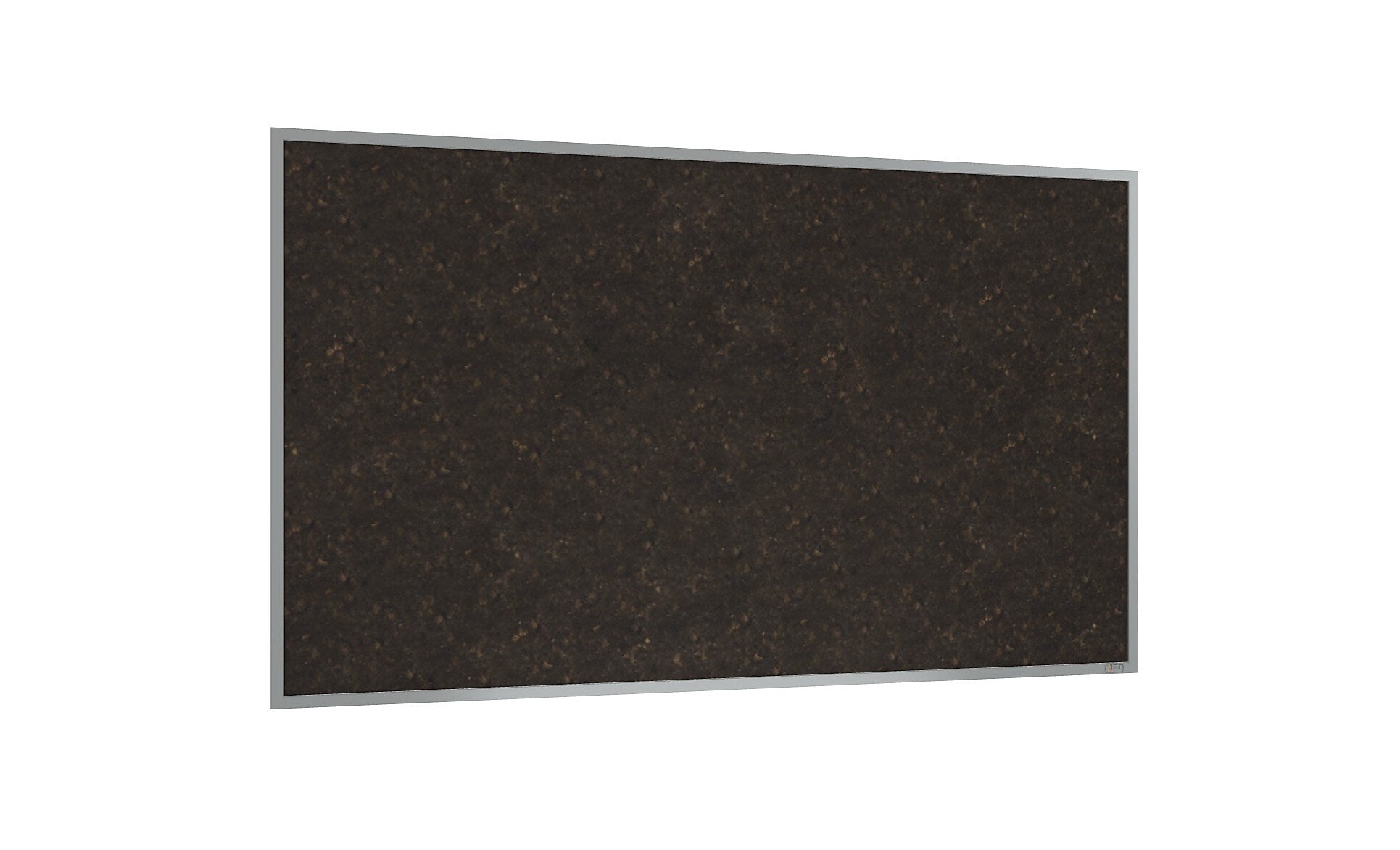 Ghent Chocolate Cork Bulletin Board, Aluminum Frame, 4' x 7' (AKCH47)