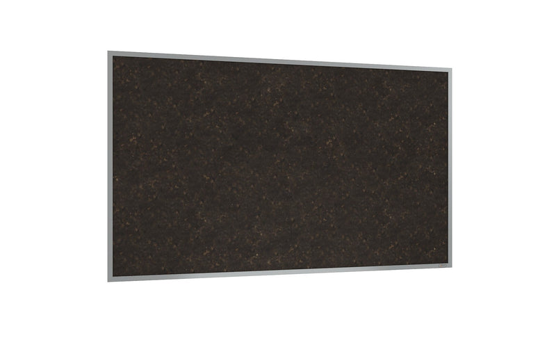 Ghent Chocolate Cork Bulletin Board, Aluminum Frame, 4' x 7' (AKCH47)