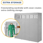 Whitmor 61.02" x 61.02" Portable Closet, Gray (6262-11750-SIOC)