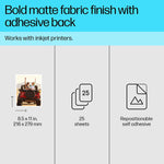 HP Picture Stickers, 8.5" x 11", 25 Sheets/Pack (8L1U9A)