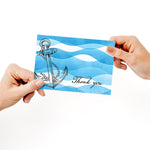 Great Papers Ocean Nautical Anchor General Use Thank You Notecard Kits, Multicolored, 24/Pack (2025023)