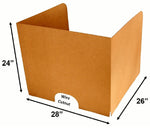 Classroom Products Foldable Cardboard Freestanding Privacy Shield, 24"H x 28"W, Kraft, 20/Box (VB2420 KR)