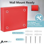 AdirOffice Steel Multipurpose Interoffice Mailbox Drop Box, Large, Red (631-03-RED-PKG)